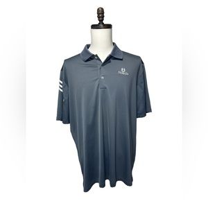 Adidas Golf Pure Motion Heritage Club Short Sleeve Gray Polo Shirt Size XL